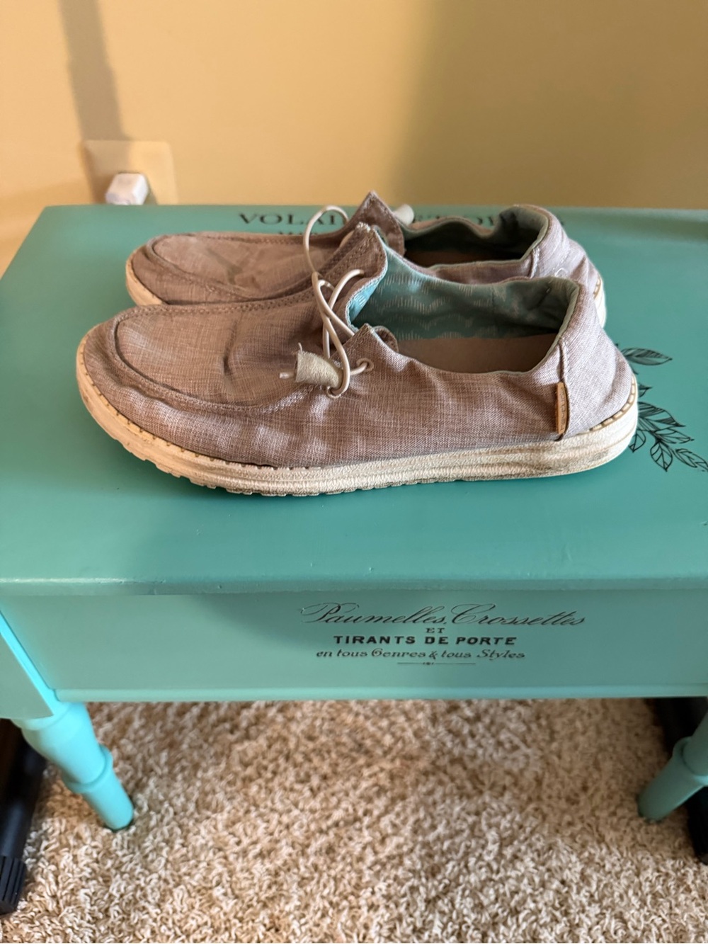 Hey Dude Women's Slip-On Loafers in Light Brown